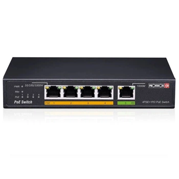 Некерований PoE-комутатор Provision-ISR POES-0460G+1G(HPD)-V2 з 4 портами PoE