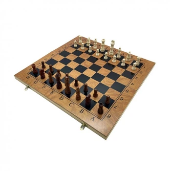 Набір настільних ігор "Шахмати 3 в 1" Set3 NE-LG-12 нарди, шашки, шахова дошка 40х40 см