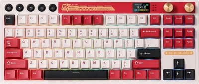 Klawiatura bezprzewodowa RK ROYAL KLUDGE M87 RGB Cream Switch Famicom (RK-M87-FAMICM-CRMSW-US)
