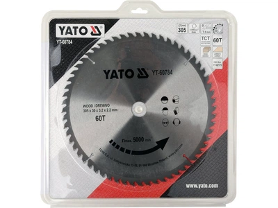 Диск пильный по дереву YATO победитовый 305 x 30 x 3.2 x 2.2 мм 60 зубцов до 5000 об/мин YT-60784