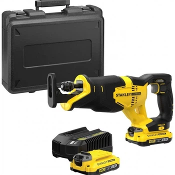 Пила сабельная аккумуляторная бесщеточная STANLEY FatMax V20 ход 28 мм 0-3200 об/мин 2 АКБ 2 А·ч кейс SFMCS310D2K-QW