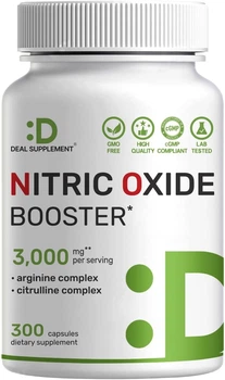 Бустер оксида азота премиум-класса Deal Supplement Nitric Oxide Booster 30,000mg 300 капсул