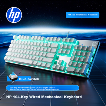 Клавиатура HP GK100 механическая проводная игровая на 104 клавиши с подсветкой