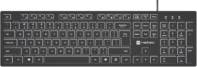 Klawiatura przewodowa Natec Herring Glow USB US Black (NKL-2342)