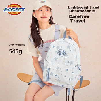 Вместительный рюкзак Dickies для студентов, девушек, старшеклассниц, для спорта, учебы, путешествий, активного отдыха, розовый с брызгами краски.