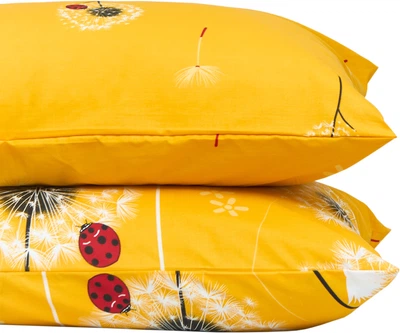 Набор наволочек Moon&Star Бязь Gold Люкс Ladybug Yellow 40х40 см 2 шт (MS-840001866)