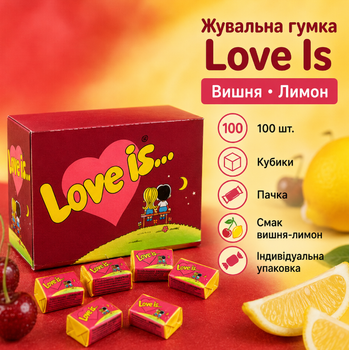 Жувальна гумка Kent вишня лимон 100 шт фруктова жуйка з вкладишами в індивідуальній упаковці