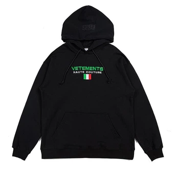 Худі Vetements демісезонне з капюшоном чорне XS (VET011)