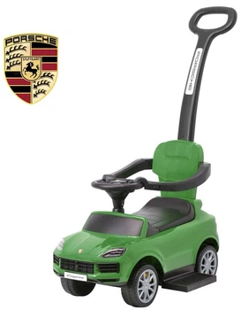 Jeździk dziecięcy z rączką dla rodzica Milly Mally Porsche Cayenne Zielony (01051) (5907090701051)
