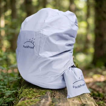 Чехол для рюкзака 45л PackProof накидка на рюкзак серебристый