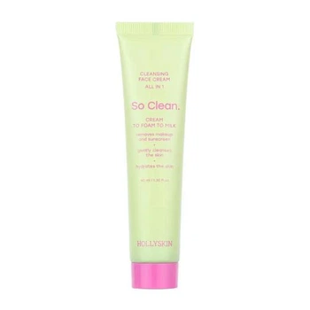 Крем для ежедневного очищения кожи лица HOLLYSKIN So Clean с экстрактом камелии и рисом, 40 мл (4820200424866)