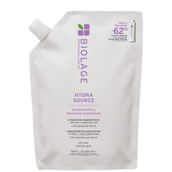 Шампунь BIOLAGE Hair Spa HYDRA SOURCE Shampoo Refill 500 мл для зволоження сухого волосся з алое та гіалуроновою кислотою