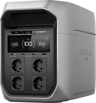 Stacja zasilania Ecoflow Delta 3 Max Plus / 3000 W / 2048 Wh / LiFePO4 (EFD3MP-EU-CBOX)