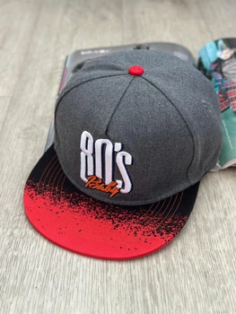 Кепка снепбек (Snapback) Baby 80's Серо-оранжевый 56-61р (9110)
