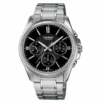 Мужские наручные часы Casio MTP-1375D-1A серебристые