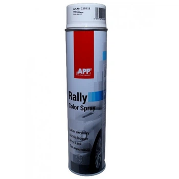 Лак акриловый белый глянцевый 600 мл APP RALLY COLOR 210111