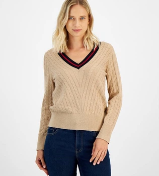 Женский свитер Tommy Hilfiger пуловер 1159849818 (Бежевый XL)