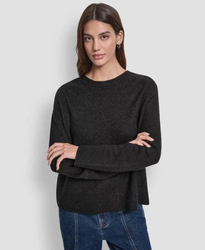 Женский свитер DKNY с блеском 1160589994 (Черный XS)