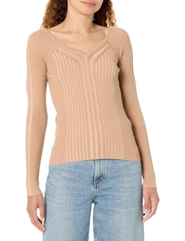 Женский свитер Allie от GUESS с длинным рукавом 1159835756 (Бежевый XL)