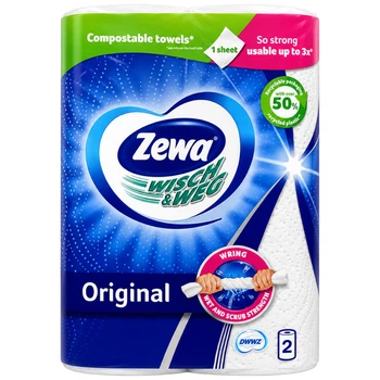 Набор бумажных полотенец Zewa Wisch&Weg Original, 2 слоя, 2 шт./уп. - 748029
