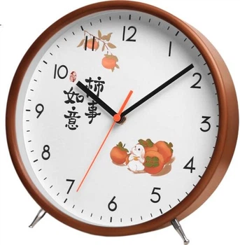 Часы настенные Times деревянная подставка хурма, 22.5 см