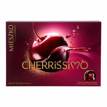 Цукерки Cherrissimo Exclusive Mieszko з вишнею в алкоголі та чорному шоколаді 285 г