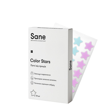 Патчі проти прищів Sane Color Stars 24 шт