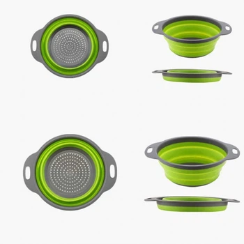 Дуршлаг силиконовый складной Collapsible filter baskets, 20 см