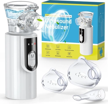 Небулайзер с 2 масками и мундштуком, двухрежимный сетчатый