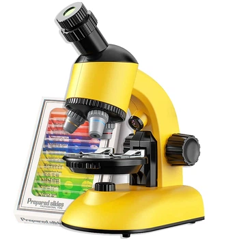 Детский микроскоп uSmart 1100A-1 640х с биологическими образцами Жёлтый