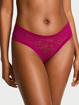 Кружевные трусики чики Victoria's Secret 1159862709 (Бордовый XS)