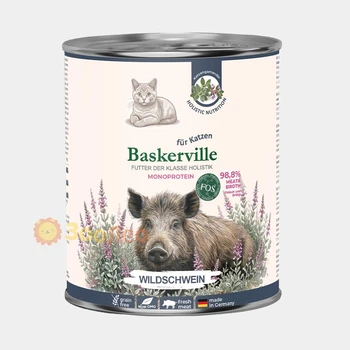 Влажный корм Baskerville Пребио для кошек, Дикий кабан, полнорационный, холистик, 800 г