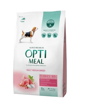 Optimeal Adult Dogs Medium - сухий корм з індичкою для дорослих собак середніх порід 4 кг