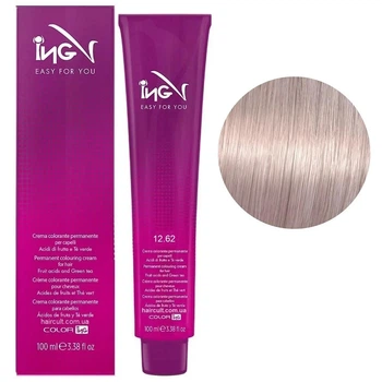 Крем-фарба професійна ING для волосся Colouring Cream 12/62 Ультра блонд рожевий 100 мл