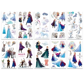 Набір тимчасових тату "Холодне серце" frozen-tattoo-mini-set-1-10, 10 штук, розмір 12 х 7 см