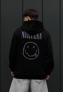 Мужской Худи Стаф Нирван Серый Оверсайз Светоотражающий Staff Nirvan Reflective Oversize XXL (401507)