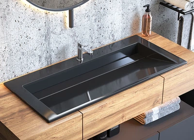 Умывальник накладной Luxor Kraft Low 100 Black