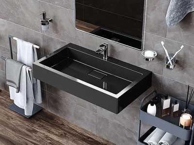 Умывальник подвесной Luxor Verdo 80 Black