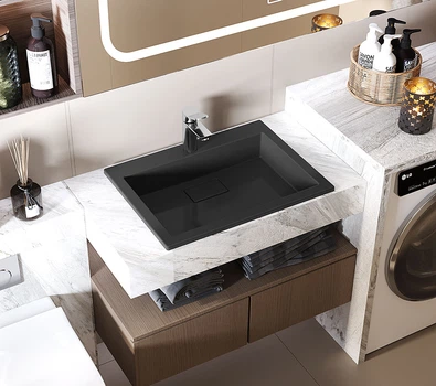 Умывальник накладной Luxor Imperio Low 60 Black
