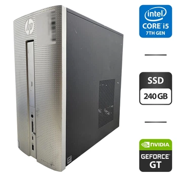 Компьютер HP Pavilion 550-p070ng Tower / Intel Core i5-7400 (4 ядра по 3.0 - 3.5 GHz) / 16 GB DDR4 / 240 GB SSD M.2 / nVidia GeForce GT 730, 2 GB GDDR5, 64-bit / DVD-ROM б/у