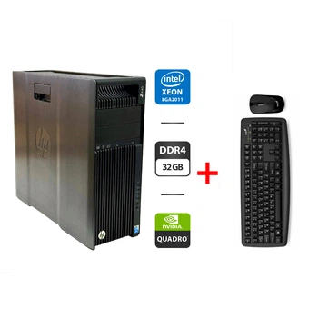 Рабочая станция HP Z640 Workstation Tower / Intel Xeon E5-2680 v4 (14 (28) ядер по 2.4 - 3.3 GHz) / 32 GB DDR4 / 256 GB SSD + 1000 GB HDD / nVidia Quadro K2200, 4 GB GDDR5, 128-bit / DVD-ROM / 925W б/у+Подарок Проводная мышка и клавиатура