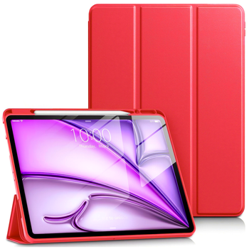 Чехол противоударный Smart Case силиконовый для iPad Pro 13 M4 M5 с держателем для карандаша красный SR-547