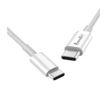 Кабель для зарядки та синхронізації Avantis AC-155 PD 45W White Type-C to Type-C 45W 1м PVC 13771