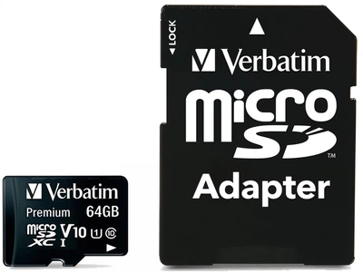 Карта памяти Verbatim 64GB microSDHC Class 10 (44084)