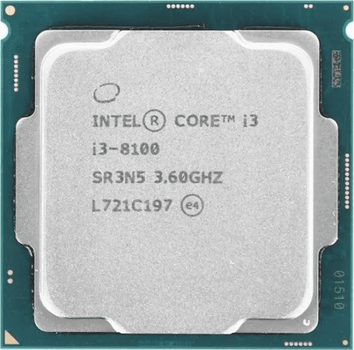 Процесор Intel Core i3-8100 3.60GHz/6MB/8GT/s (ID72181652040368864) Б/В