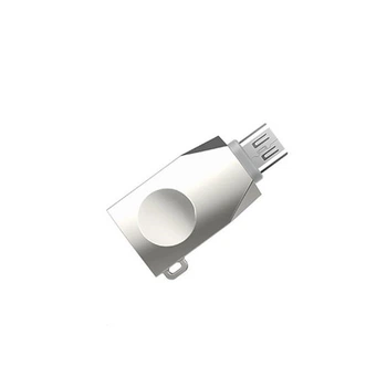 Перехідник Hoco UA10 з Micro-USB на USB OTG адаптер для флешки та підключення мишки Сріблястий