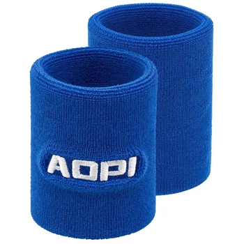 Напульсники спортивные махровые AOPI 8х8 см 2 шт Синие