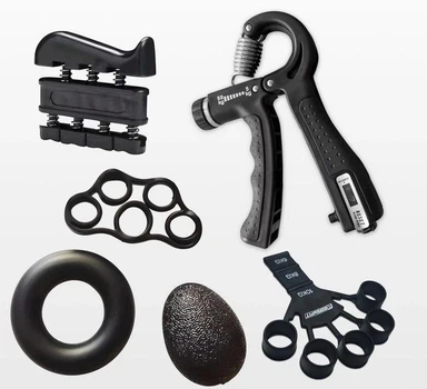 Набір кистьових еспандерів EasyFit GripKit 6 в 1 Чорний