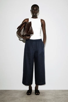 Жіночі лляні кюлоти COS Linen Culottes Navy 32 (1321200002)