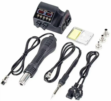 Паяльная станция micro jcd 8898 80вт с термофеном ∙ цифровой паяльный набор micro jcd 8898